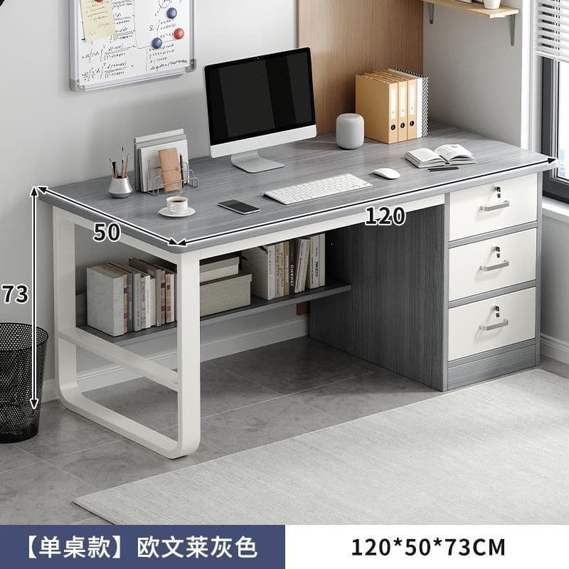 Owen gray + white frame [three drawers with lock] 120cm