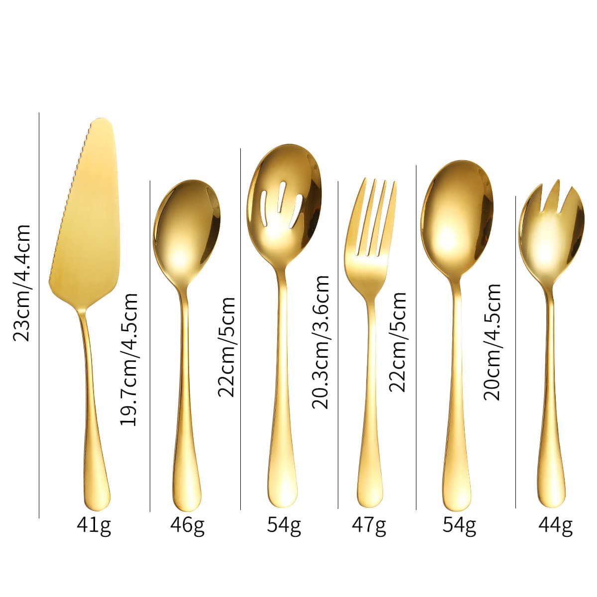 Gold 6-piece set (without clip)