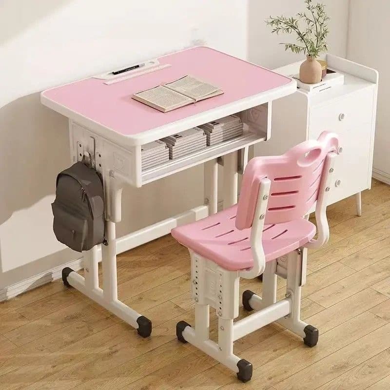 Comfortable 60*40 thickened tables and chairs-pink
