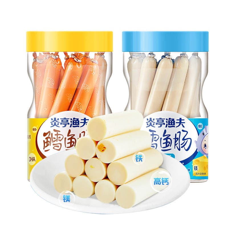 Yanting fisherman cod sausage 168g casual instant canned instant corn flavor fish sausage children snacks wholesale 5