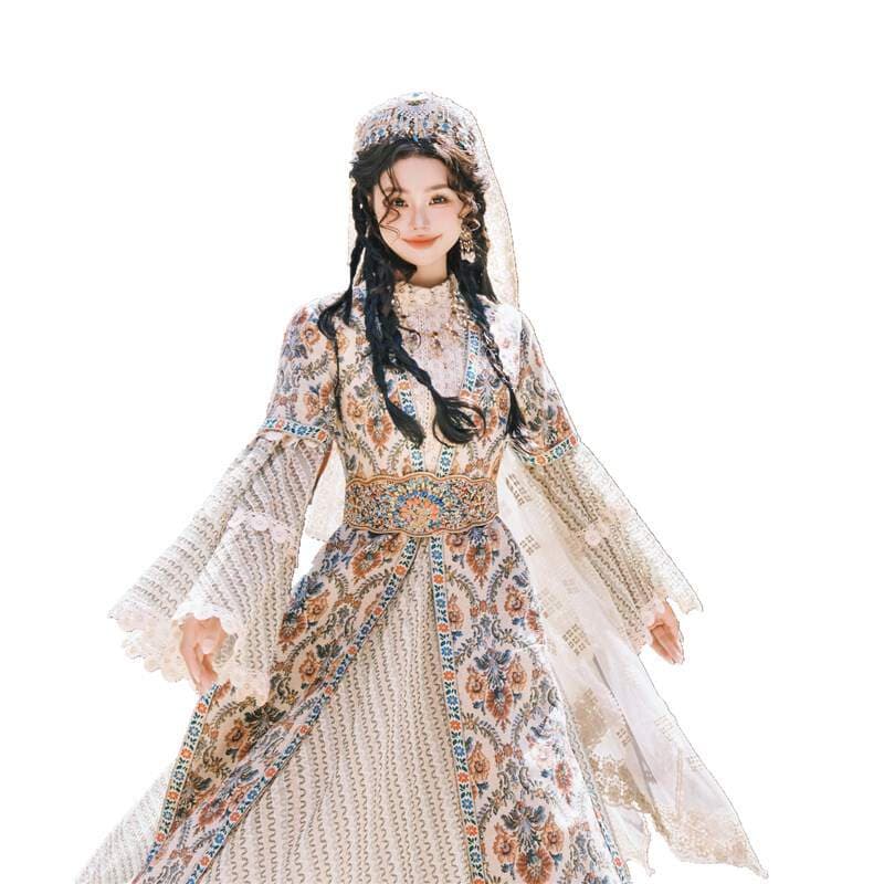 Photo Studio New Style Xinjiang Uyghur Ethnic Minority Girl Travel Photography Yunnan Dali Lijiang Photo Photography Clothing 5