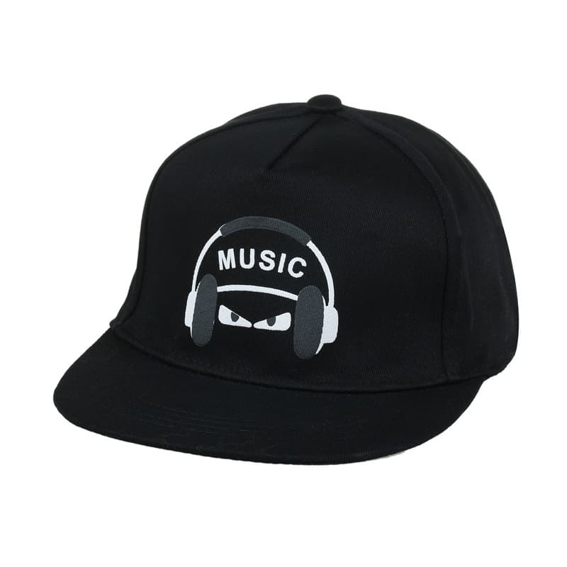 Black flat brim [music headphones]