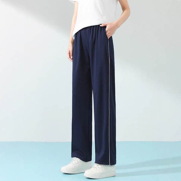 Ice Silk School Pants Summer Straight Pants Ultra-thin Trousers for Men and Women Students One-bar Quick-drying Pants for Junior High School Senior high school and Primary School Students