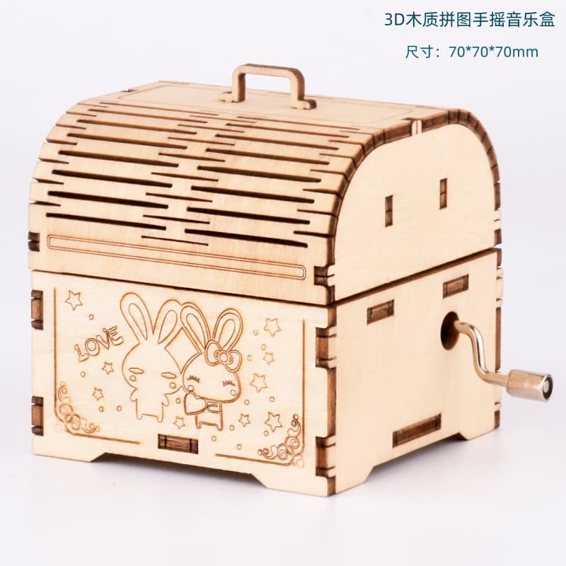 Byh203 simple treasure box music box rabbit