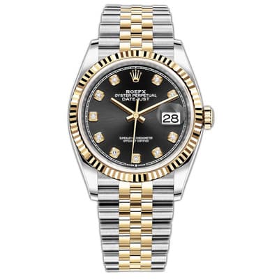 Gold black plate diamond point