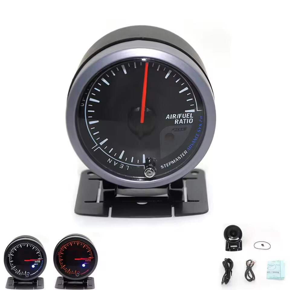 Avtomobil üçün 2.5 düym (60mm) LED turbin, su, yağ temperaturu və yağ təzyiqi ölçən cihaz (ağ-narıncı, 12V). 5