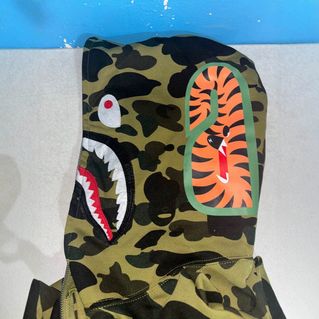Bape Shark Head Single Cap Cross-Border Foreign Trade Dropshipping Trendy Brand Classic Terry Sweatshirt Multi-Color Ape Head Jacket 4