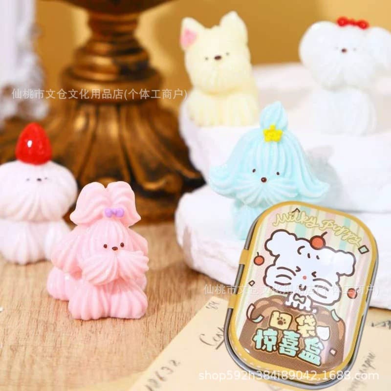 Cream puppy pocket surprise box