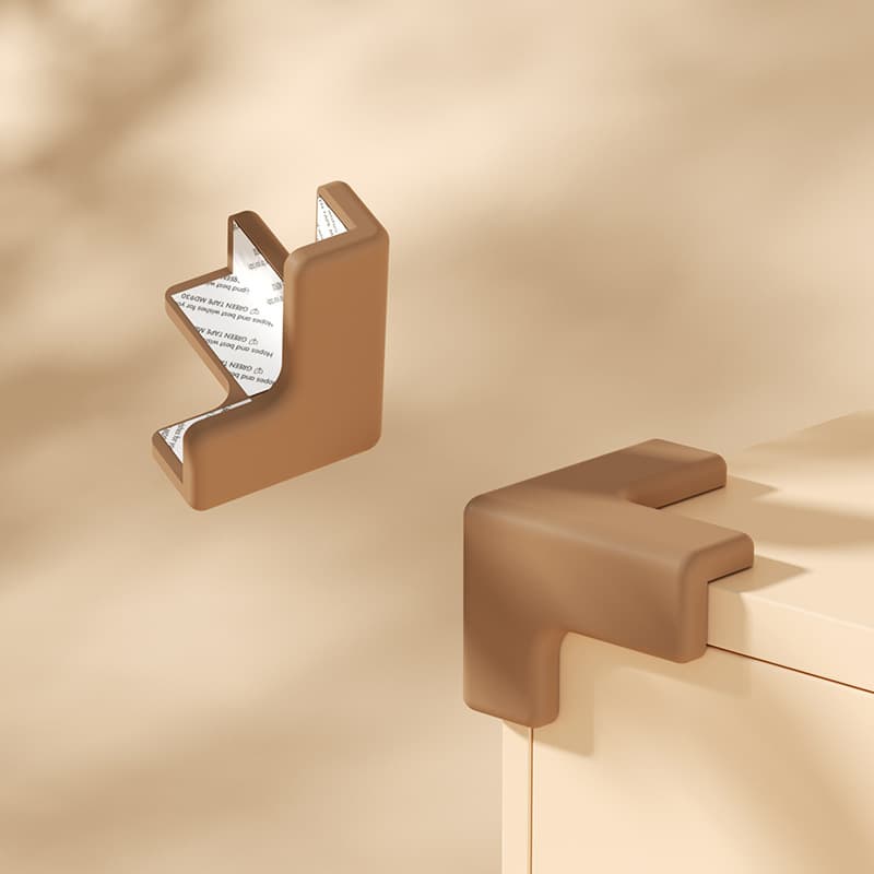 T-shaped anti-collision corner brown