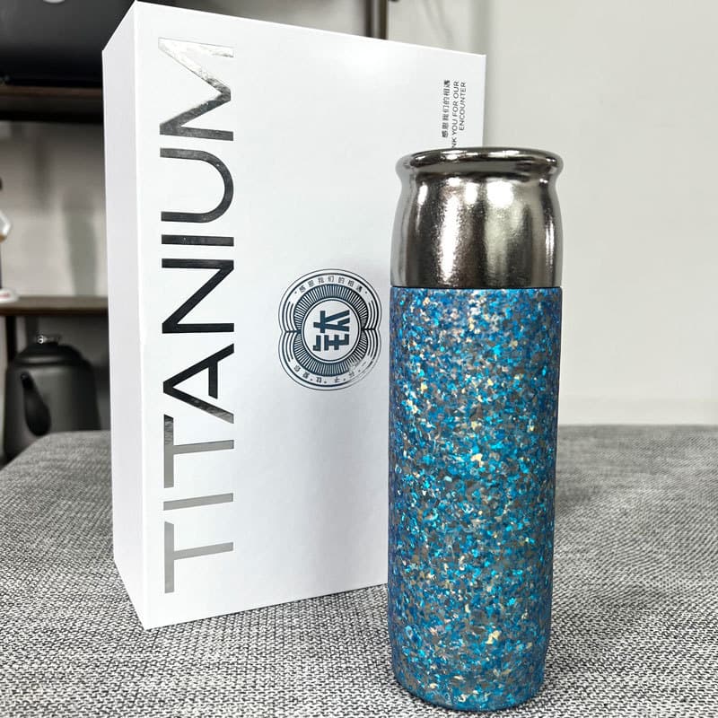 High-end gift box magnetic thermos cup [exquisite gift box] - dark blue