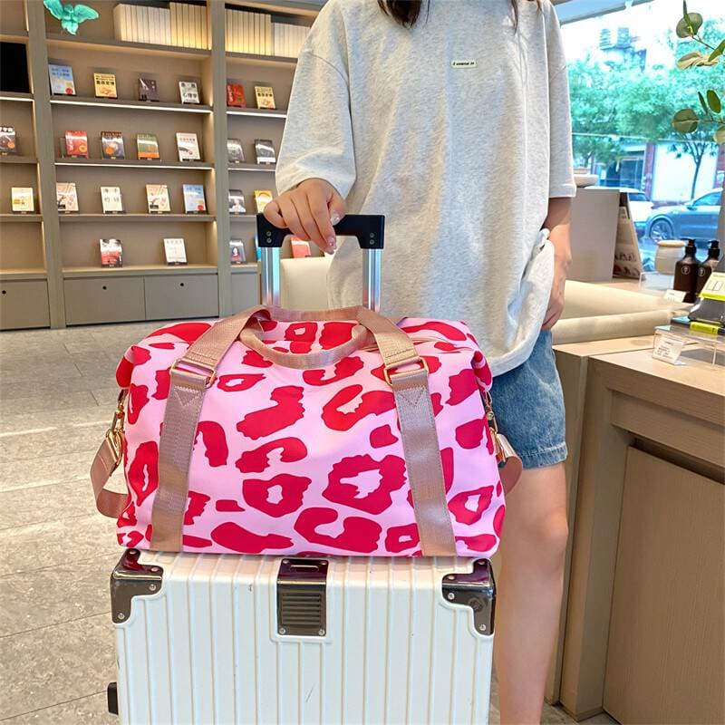 Travel Bag, Short-Distance Business Trip Luggage Bag, Light Accommodation Bag, Fitness Bag, Large-Capacity Cow Pattern Travel Bag, Boarding Bag 2