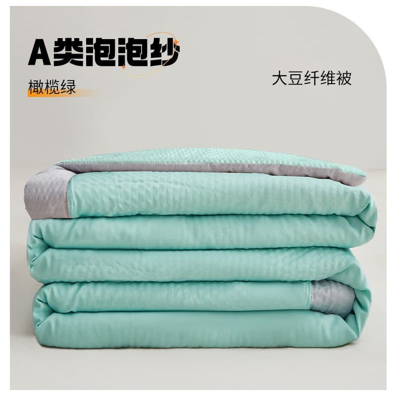 Olive green - flat weave ultra-soft seersucker