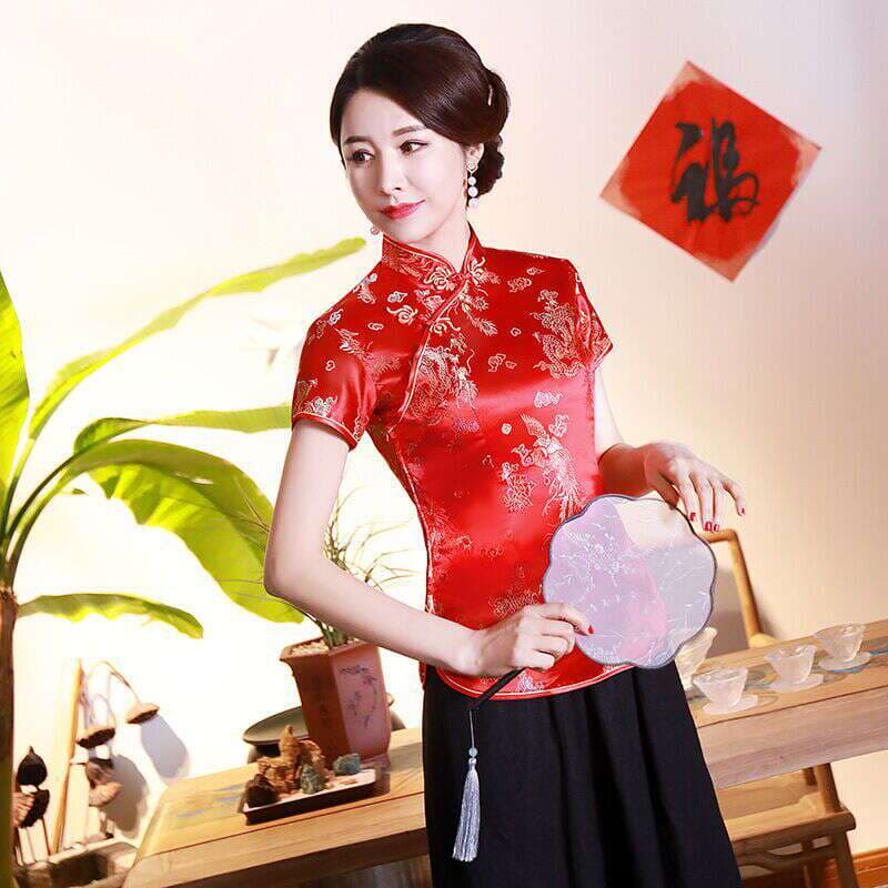 Jasper Lady's qadınlar üçün retro Çin üslubunda Çeonsam/Tanq kostyumu/Hanfu üst geyim 3