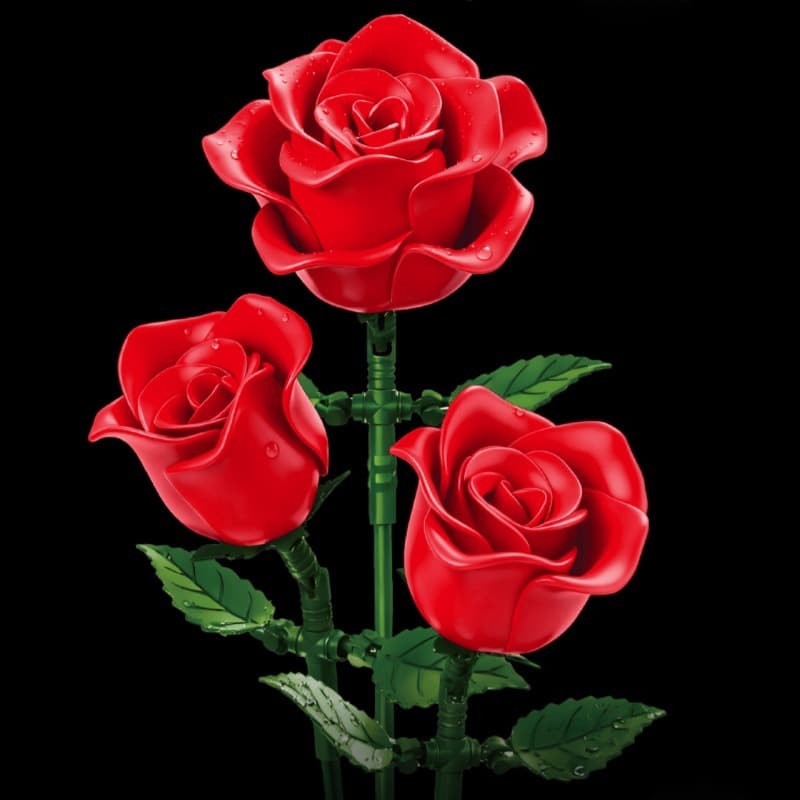 Pl6029 red rose (pack of 3)
