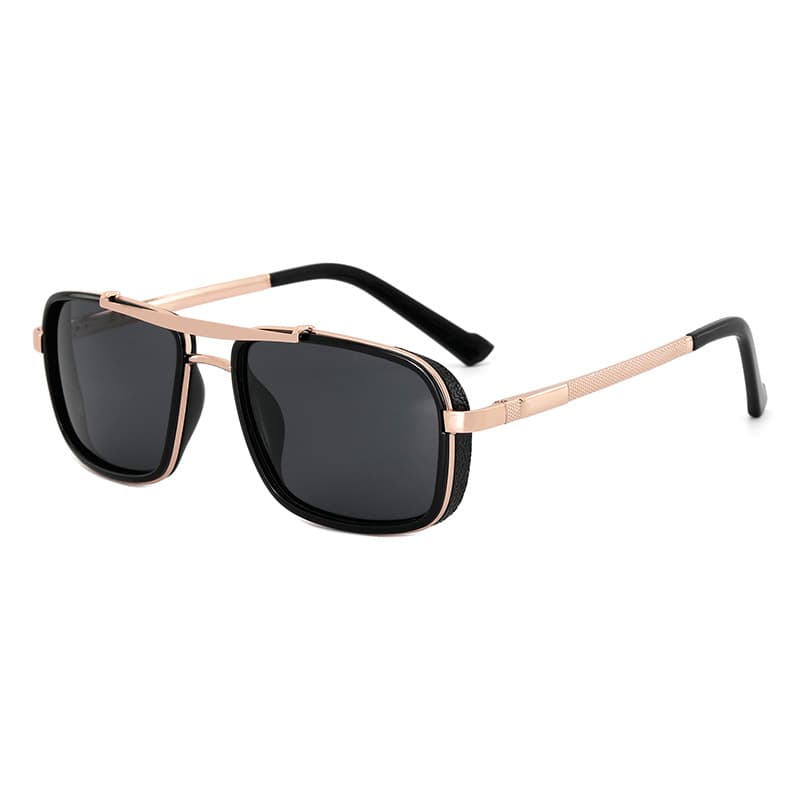 Gold frame, grey lens