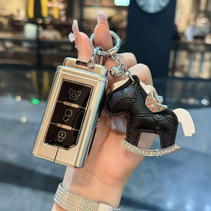 [elegant silver + black pony]