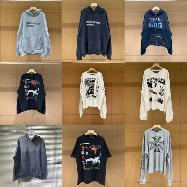 Erd Melancholic Rich Second-Generation Portrait Print Letter Long-Sleeve Unisex Loose Hoodie Sweatshirt High Street Casual Unisex
