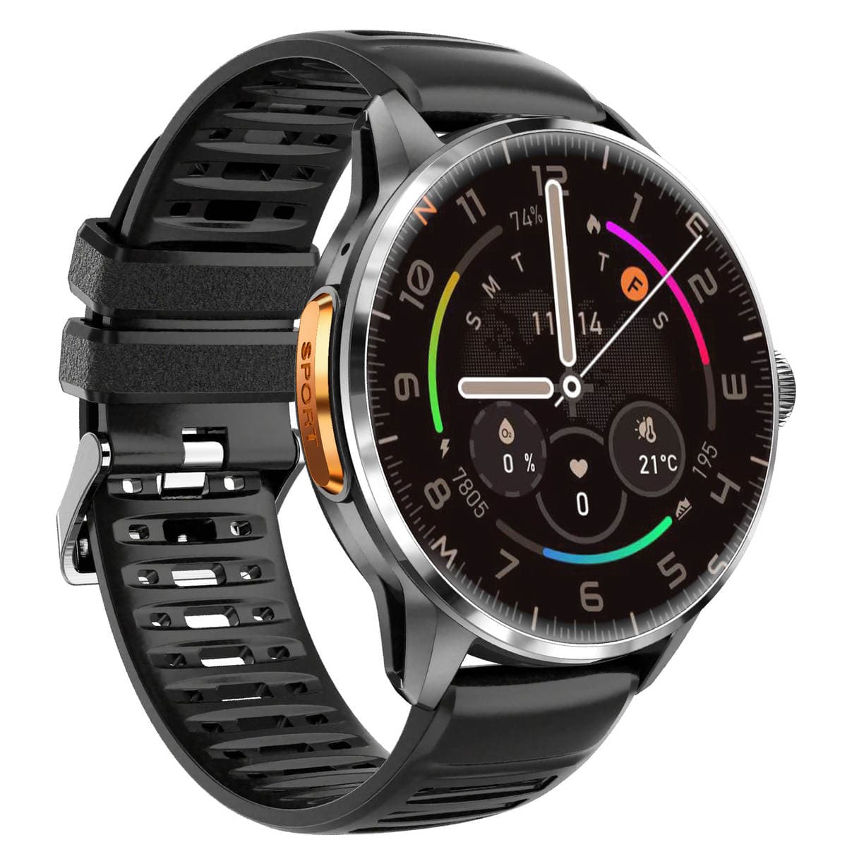 H100 Smart Saat Telefon, Bluetooth, İkili Sistem, Kondisioner Pultu, Kompas və Sağlamlıq Monitorinqi 5