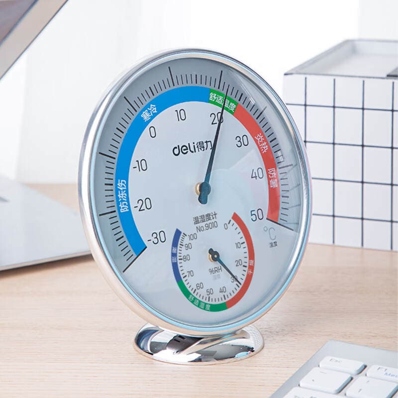 Deli 9010/9011 Divara Quraşdırılan Daxili və Xarici Temperatur və Rütubət Ölçən 2