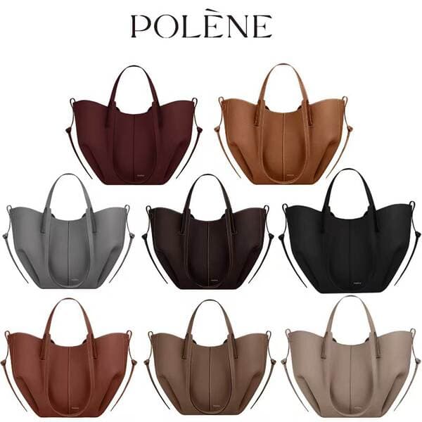 Polene Wing Bag Cyme Yeni Model, Böyük Tutumlu Dəri Çiyin və Çapraz Çanta