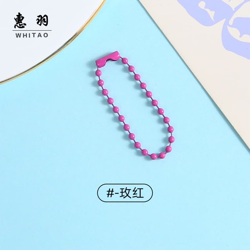 [rose red] painted bead chain