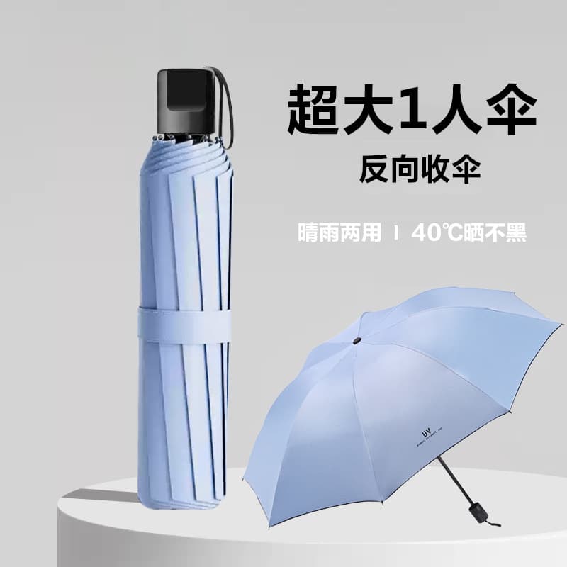 【new vinyl manual eight-rib uv】- sky blue