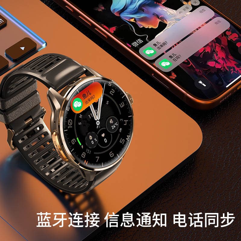 H100 Smart Saat Telefon, Bluetooth, İkili Sistem, Kondisioner Pultu, Kompas və Sağlamlıq Monitorinqi 4
