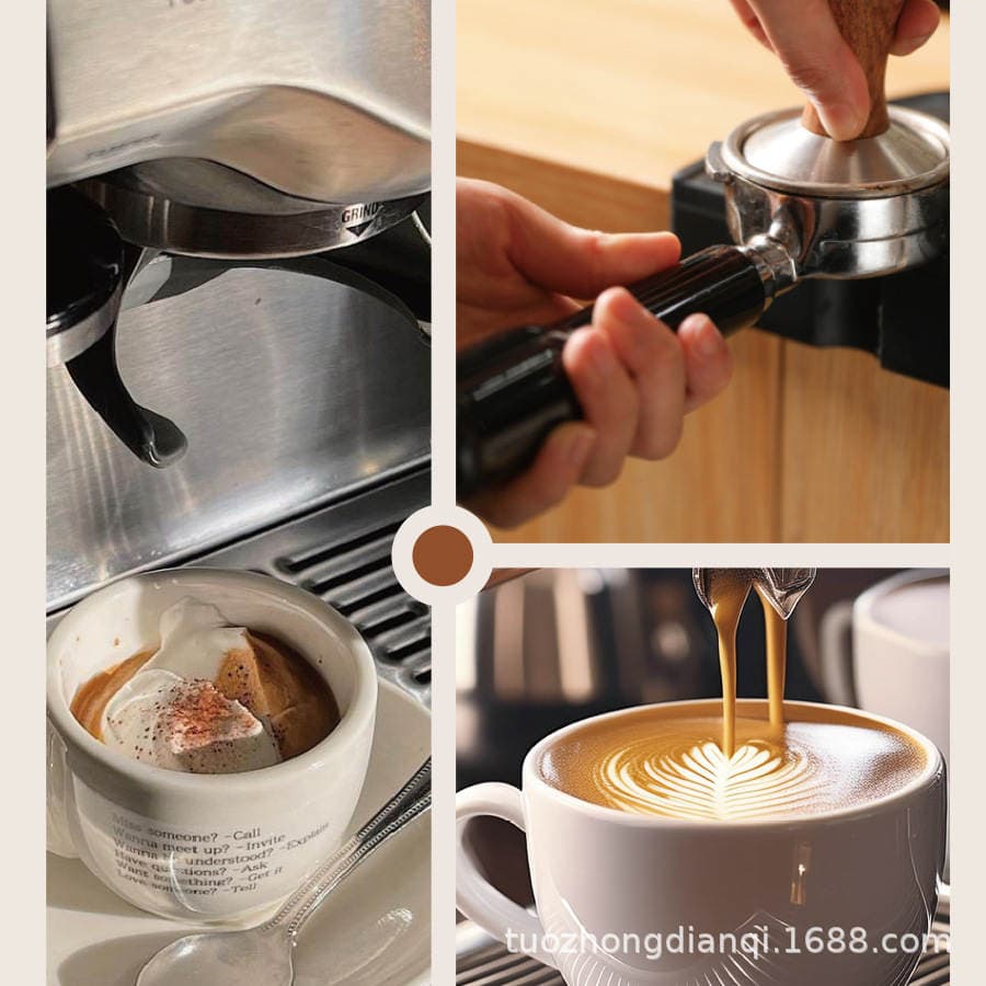 Klassik İtalyan espresso qəhvə maşını, sensor ekranlı, ev və ofis üçün 4