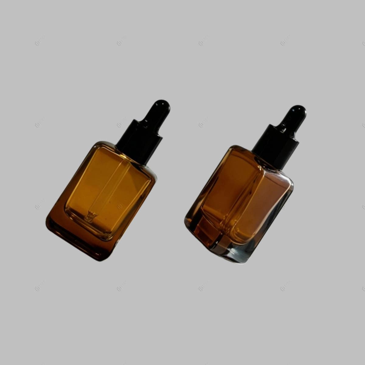 In Stock 30ml Flat Square Transparent Glass Essential Oil Bottle, Serum Bottle, Dropper Bottle, Original Liquid Bottle, Amber Dropper 2