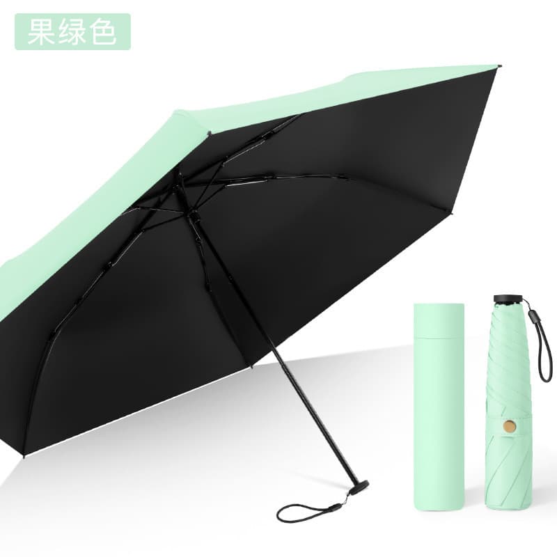 6-bone ultra-light umbrella-light green [manual model]