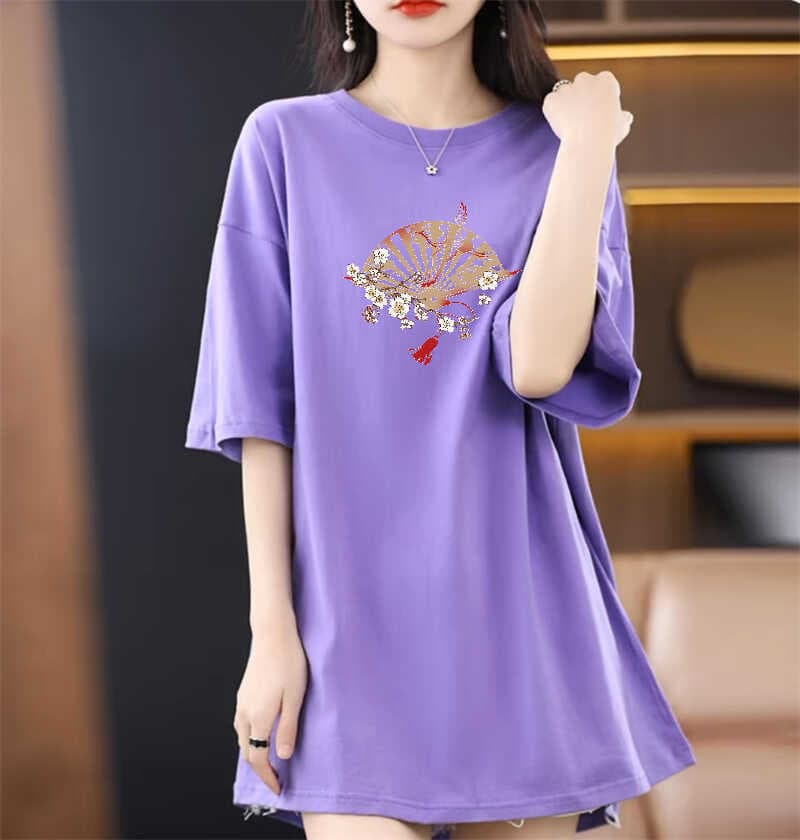 51 light purple [medium] classical plum blossom fan