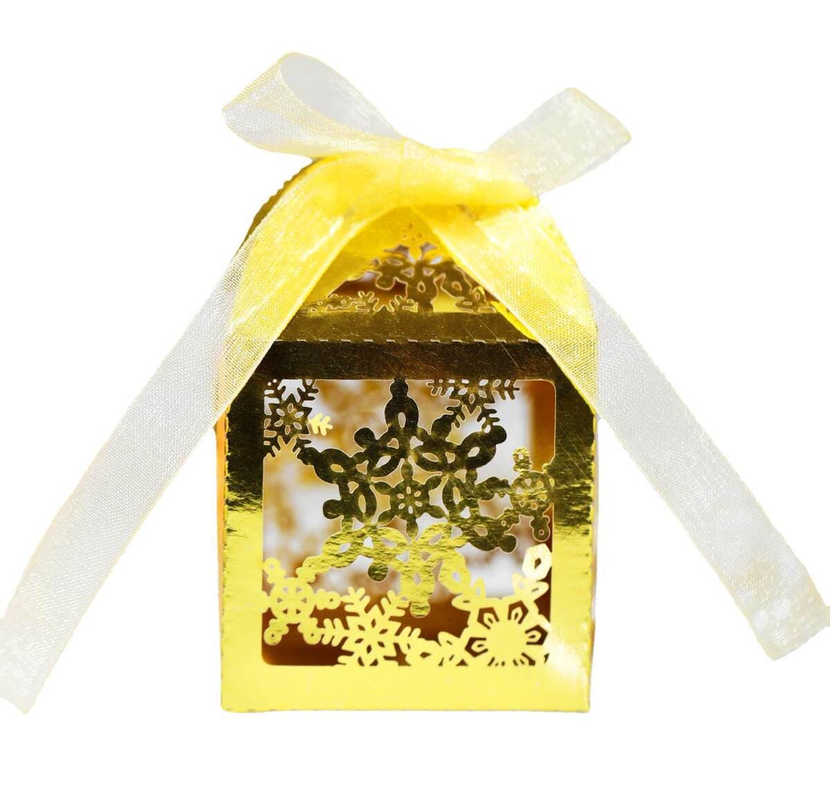 Amazon wedding laser candy box chocolate carton Christmas white snowflake hollow candy box in stock 4