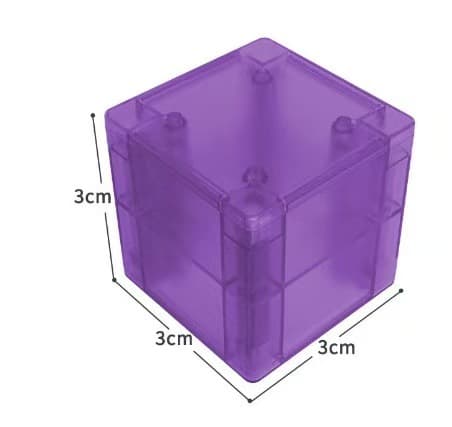 3cm magnetic block-purple square