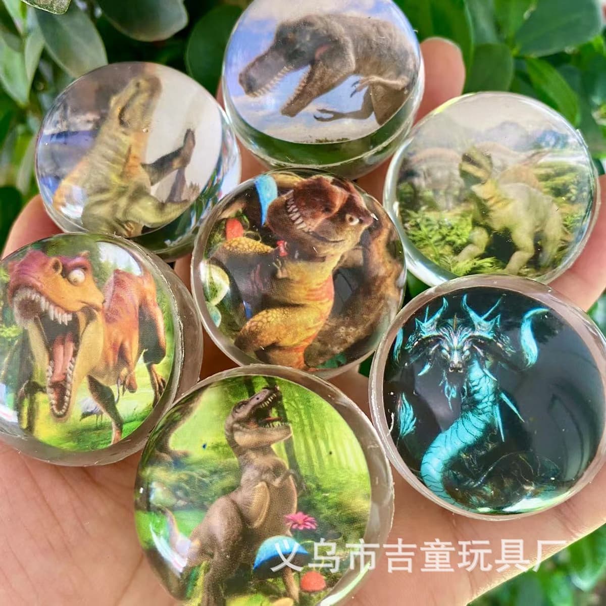 No. 45 dinosaur paper card bouncy balls 50 pieces