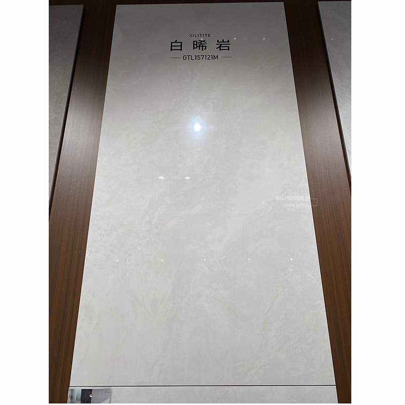 {in stock, made in foshan, guangdong} high-gloss porcelain tile 3c with g-white xiyan finish