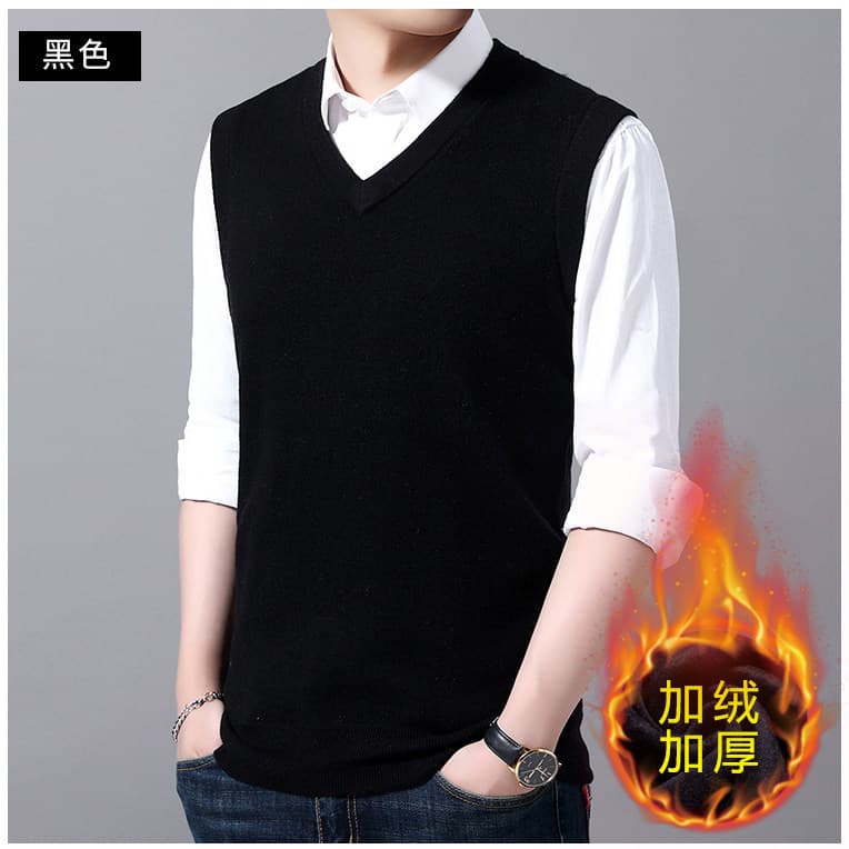 V vest plus velvet black