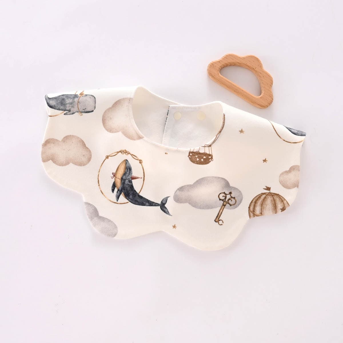 Baby Saliva Towel Newborn Supplies Waterproof Bib Mother and Baby Pure Cotton Bib Type a 360 Degree Enlarged Saliva Towel 3