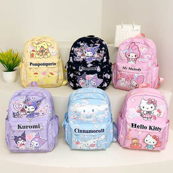 Sanrio New Children's Schoolbag Lightweight High-value Exquisite Doll Kindergarten Kulomi Chao Meng Full Print Backpack