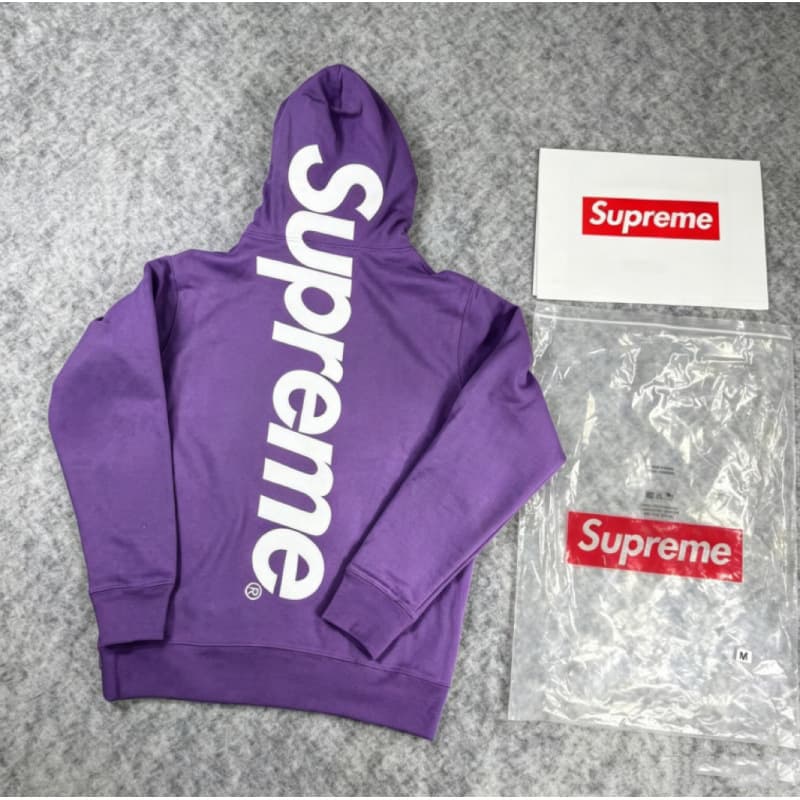 E550 # Classic large logo hooded sweatshirt purple