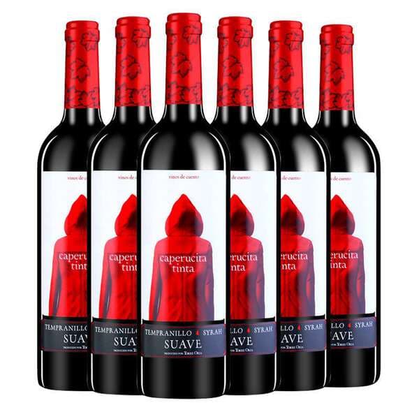 [Full Box of 6 Bottles] Little Red Riding Hood Dry Red Wine Spanish Oran Winery Original Bottle Imported Red Wine 750ml