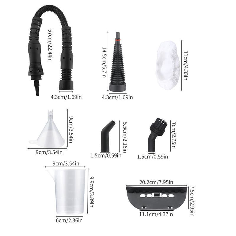 Standard configuration includes 8 accessories