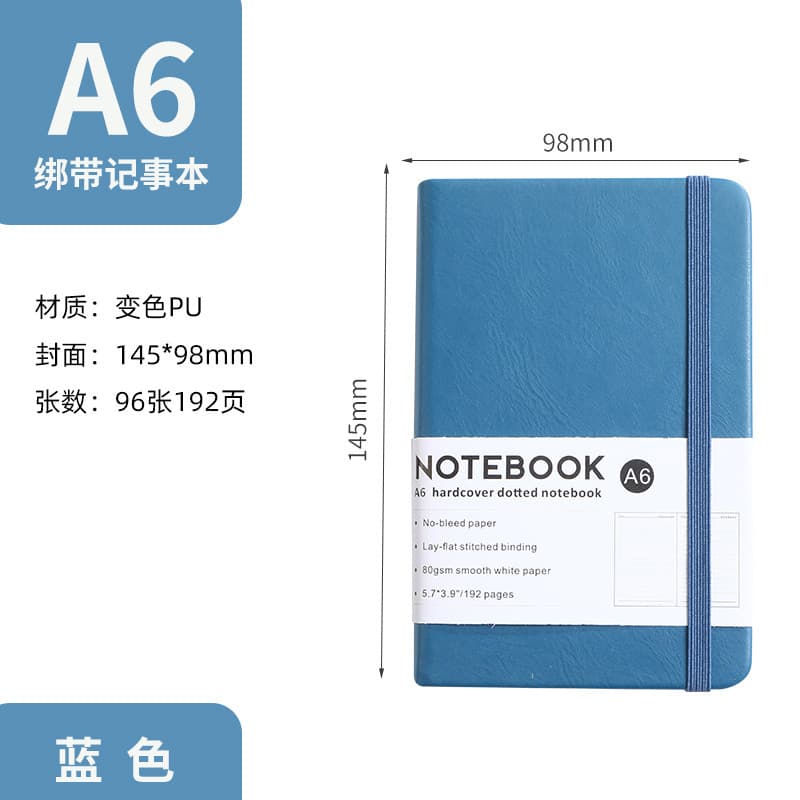 Blue a6 strap book