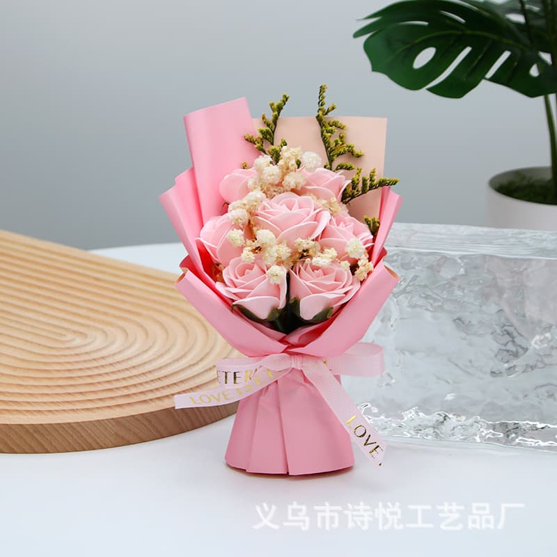 New 7 light pink rose bouquet
