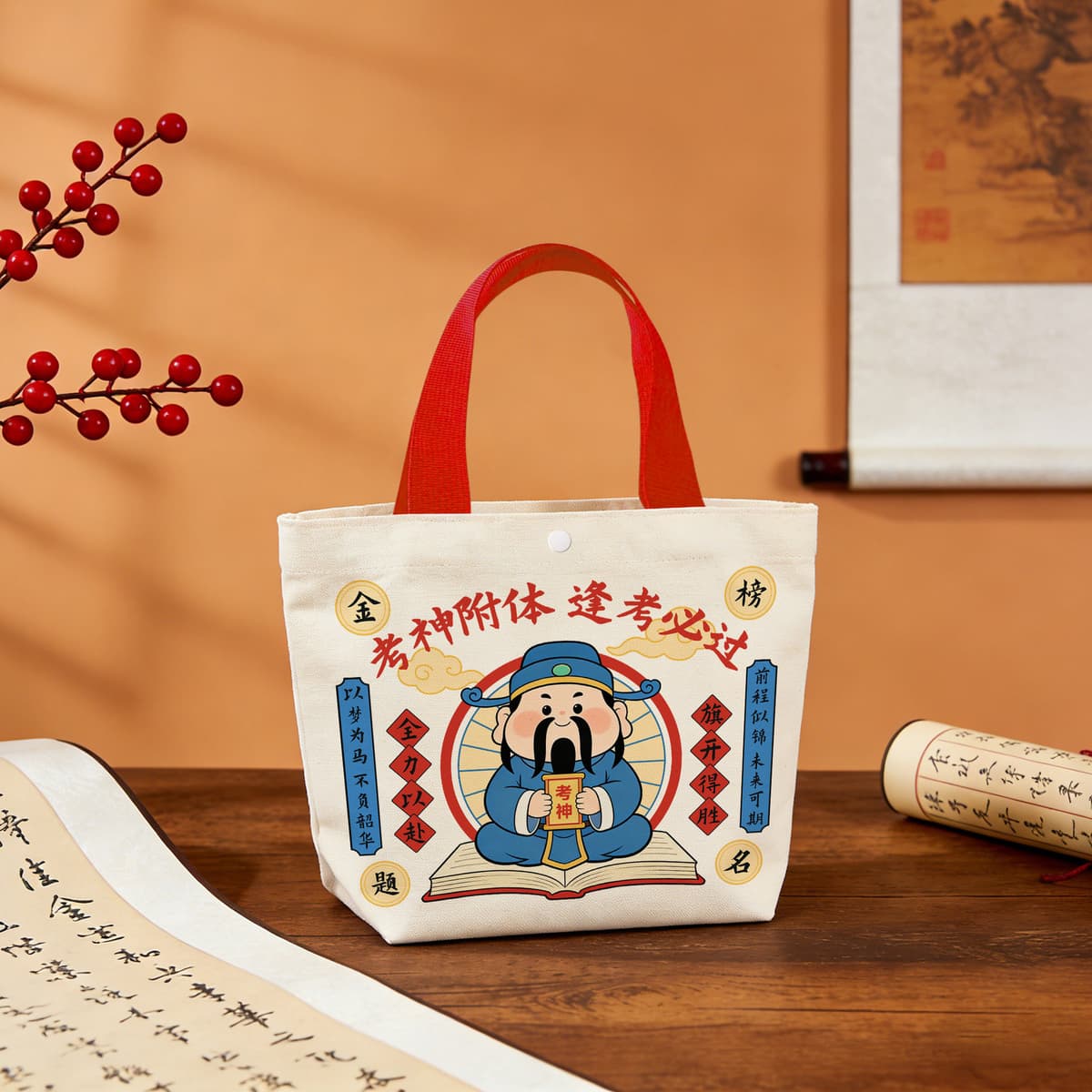 God of exams possessed tote bag