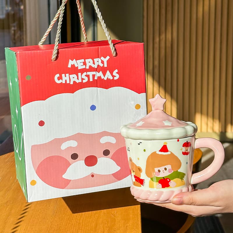 Star christmas cup-pink [christmas portable gift box]