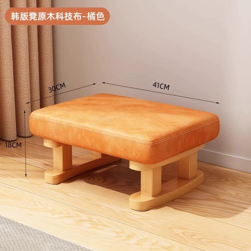 Log stool leg technical cloth—orange