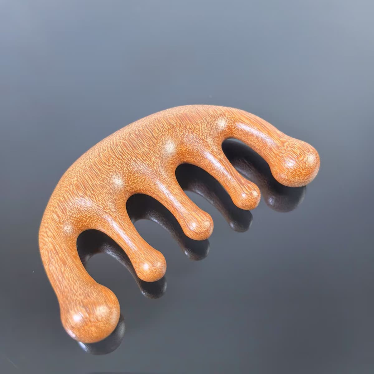 Dragon and phoenix sandalwood small five ball massage comb