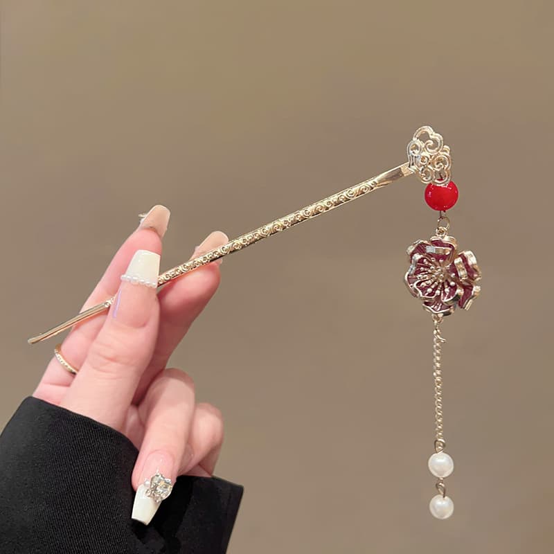 Ruyi purple flower-gold