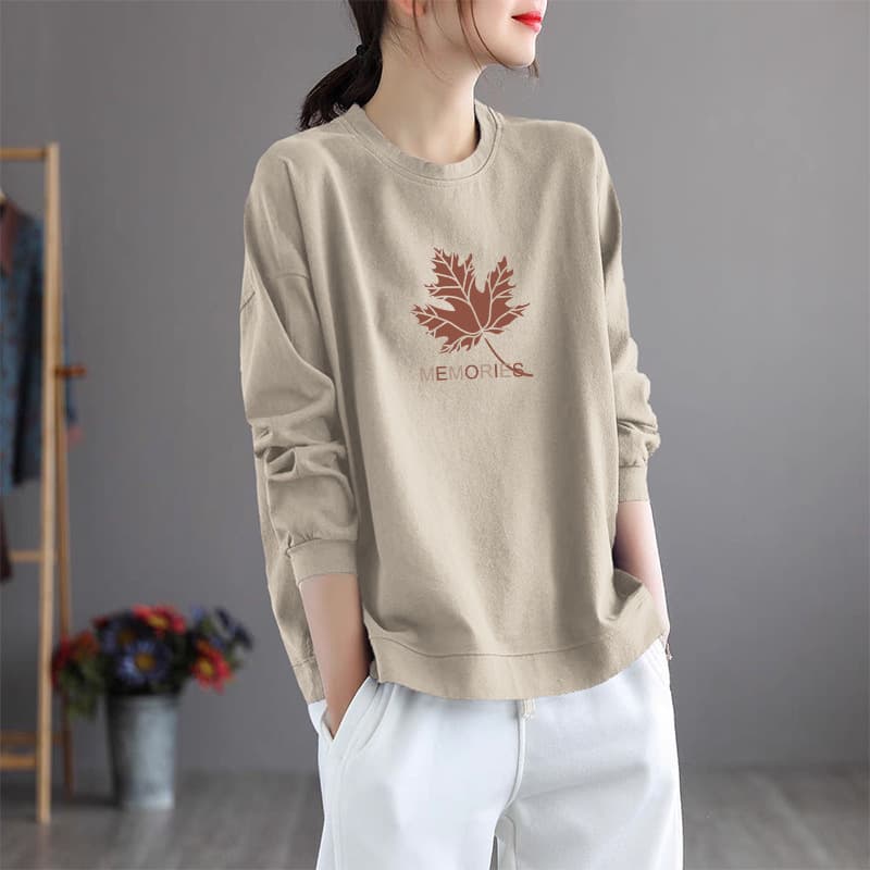 Khaki (leaf print)