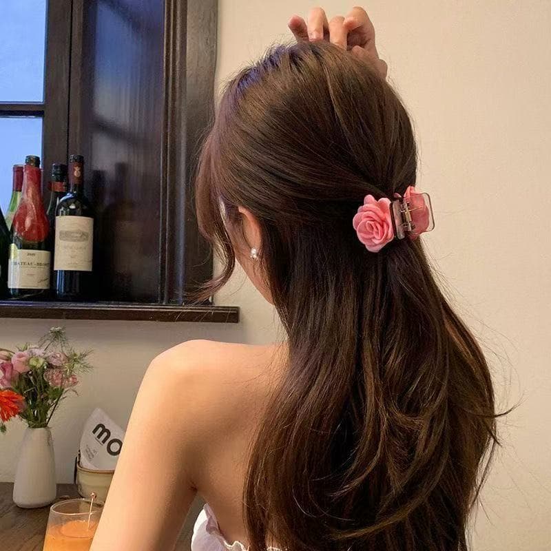 6003 heartbeat flower clip pink